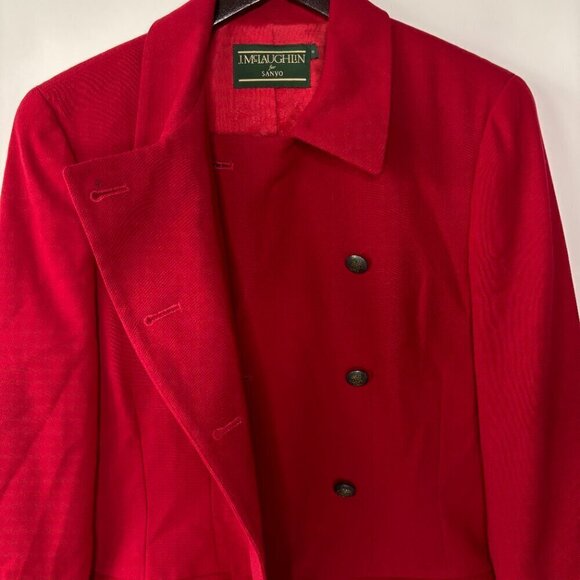 J McLaughlin for Sanyo Women's Vintage Double Breasted Wool Blazer Jacket Size 8 - Picture 9 of 12